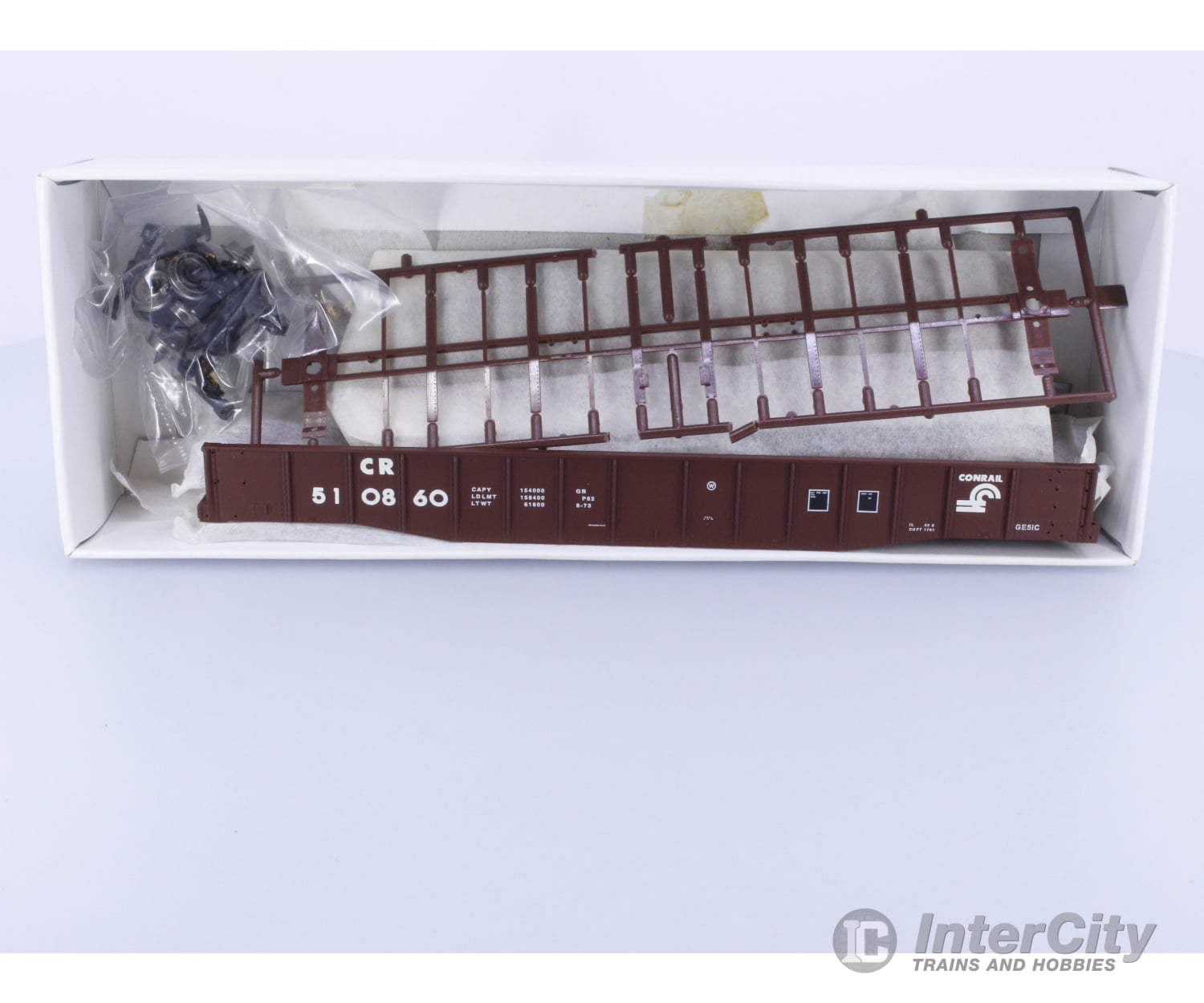 Proto 2000 Series 21037 HO 52’6’’ Drop End Mill Gondola Model Kit Conrail (CR) 510860 Freight Cars