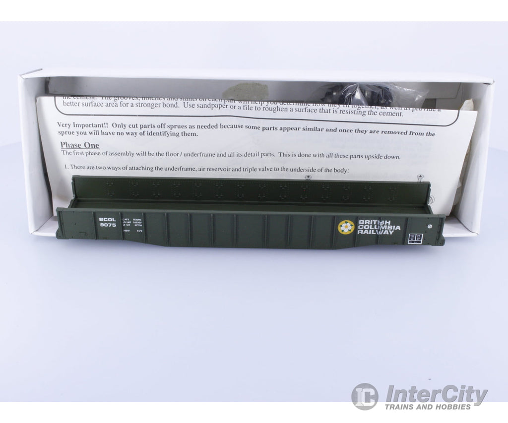 Proto 2000 Series HO 52’6’’ Drop End Mill Gondola Model Kit BC Rail (BCOL) 9075 Freight Cars