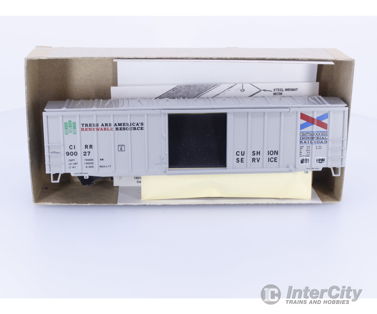 Rail Runner Custom Cars 299 HO 50’ Railbox Type Boxcar Kit Chattahoochee Industrial Railroad (CIRR) 90027 Freight Cars