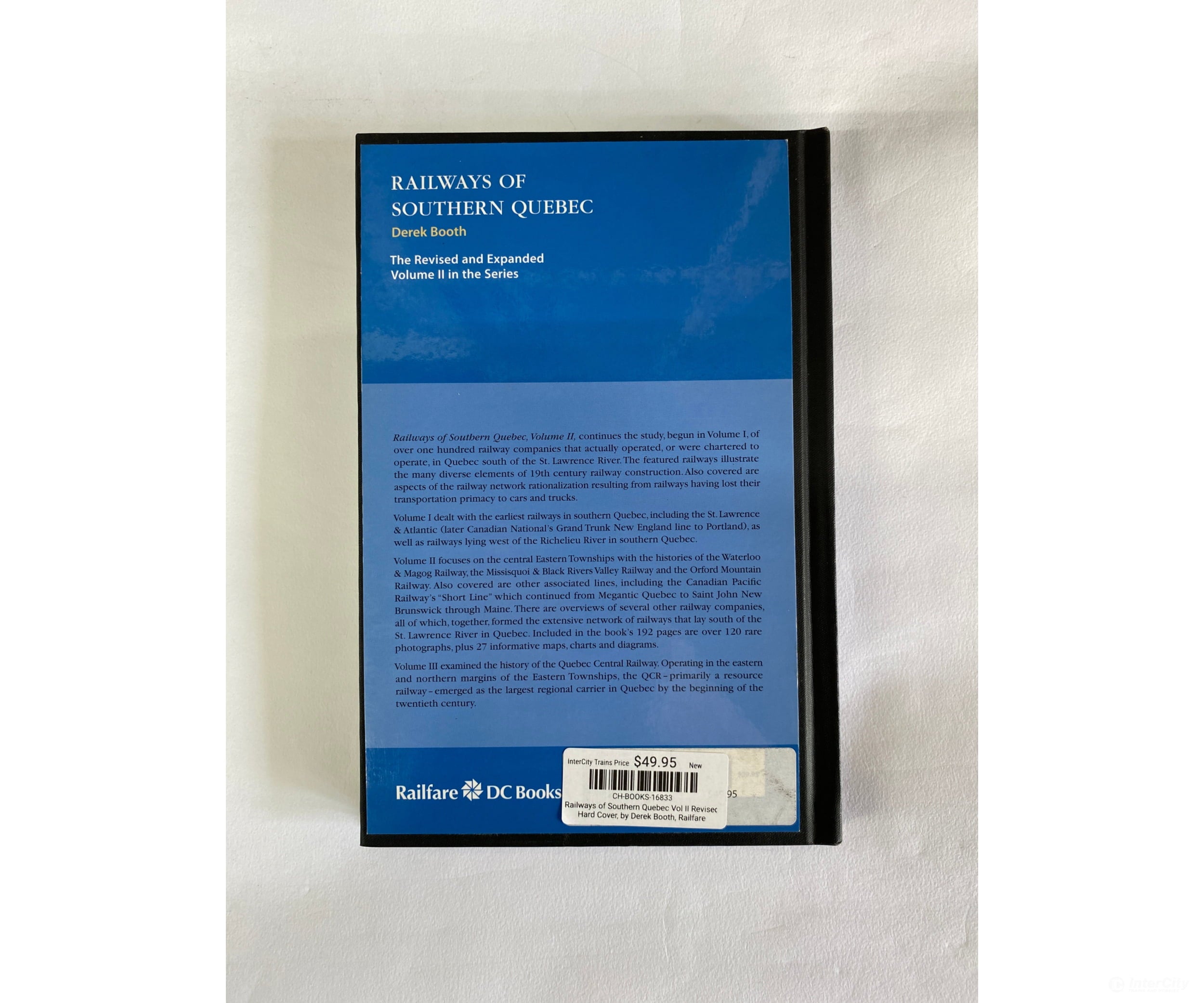 Railways Of Southern Quebec Vol Ii Revised Hard Cover By Derek Booth Railfare Books