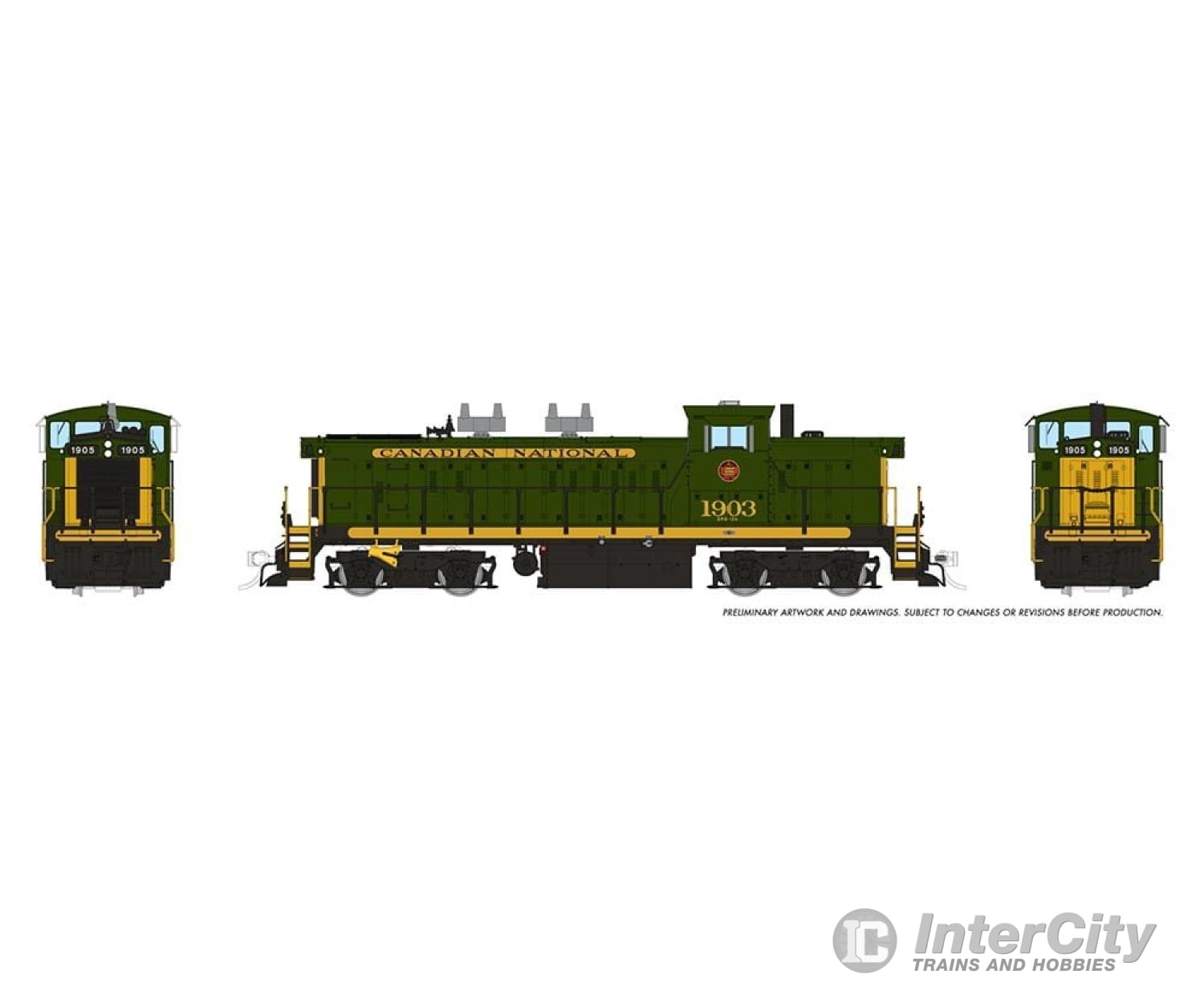 Rapido 010564 Ho Gmd-1 (Dc/Dcc/Sound): Cnr - Green Scheme: #1905 Locomotives