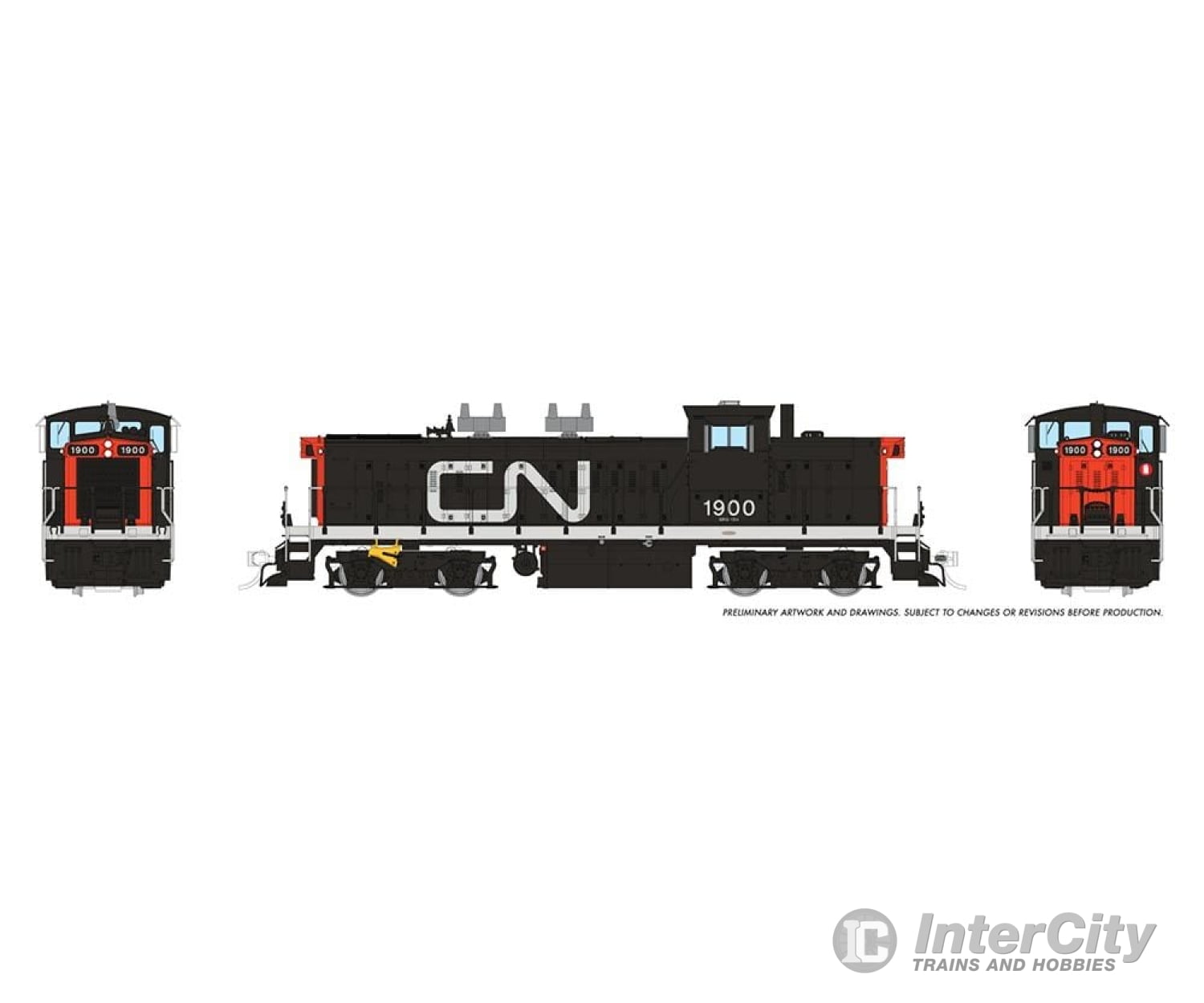 Rapido 010568 Ho Gmd-1 (Dc/Dcc/Sound): Cn - Noodle: #1900 Locomotives