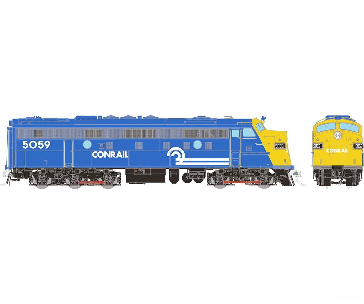 Rapido 014568 HO EMD FL9 (DC/DCC/Sound): Conrail - Blue & Yellow: #5059 Locomotives