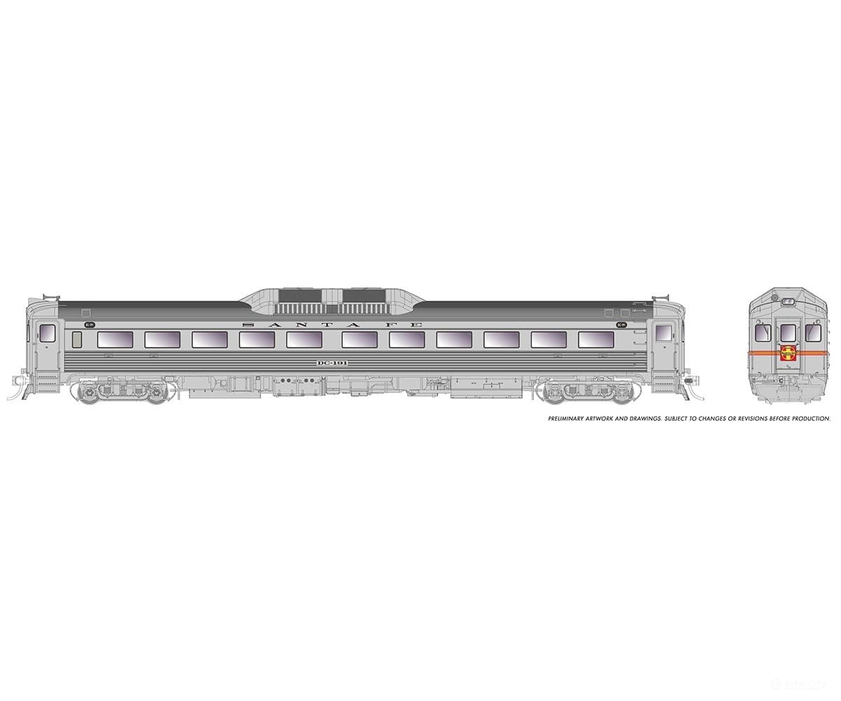 Rapido 016301 Ho Budd Rdc-1 + Rdc-2 (Dc/Silent): At&Sf - As Delivered: Dc-191 Dc-192 Locomotives