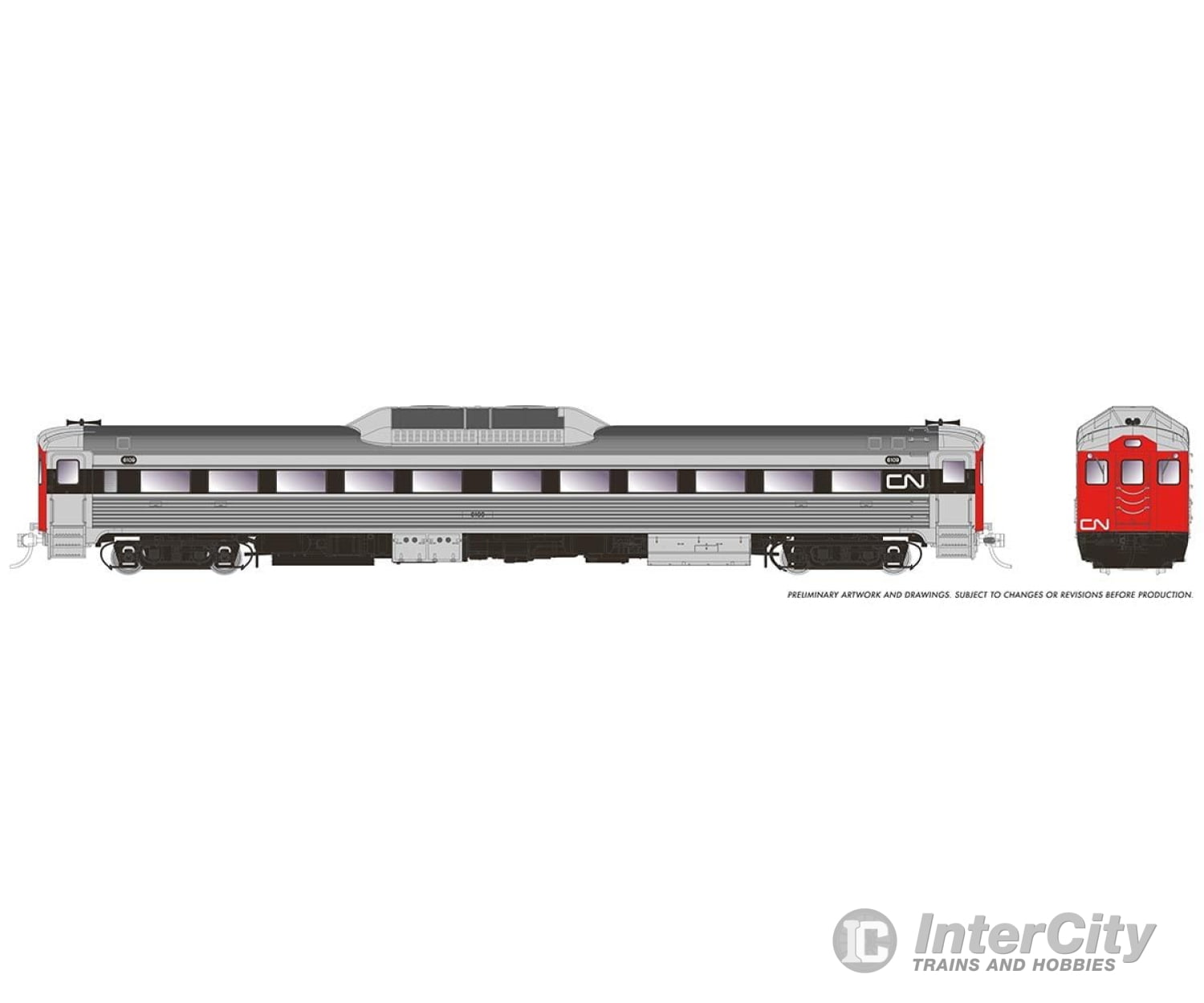 Rapido 016308 Ho Budd Rdc-1 (Ph 1C) (Dc/Silent): Cn - Wet Noodle: #6109 Locomotives