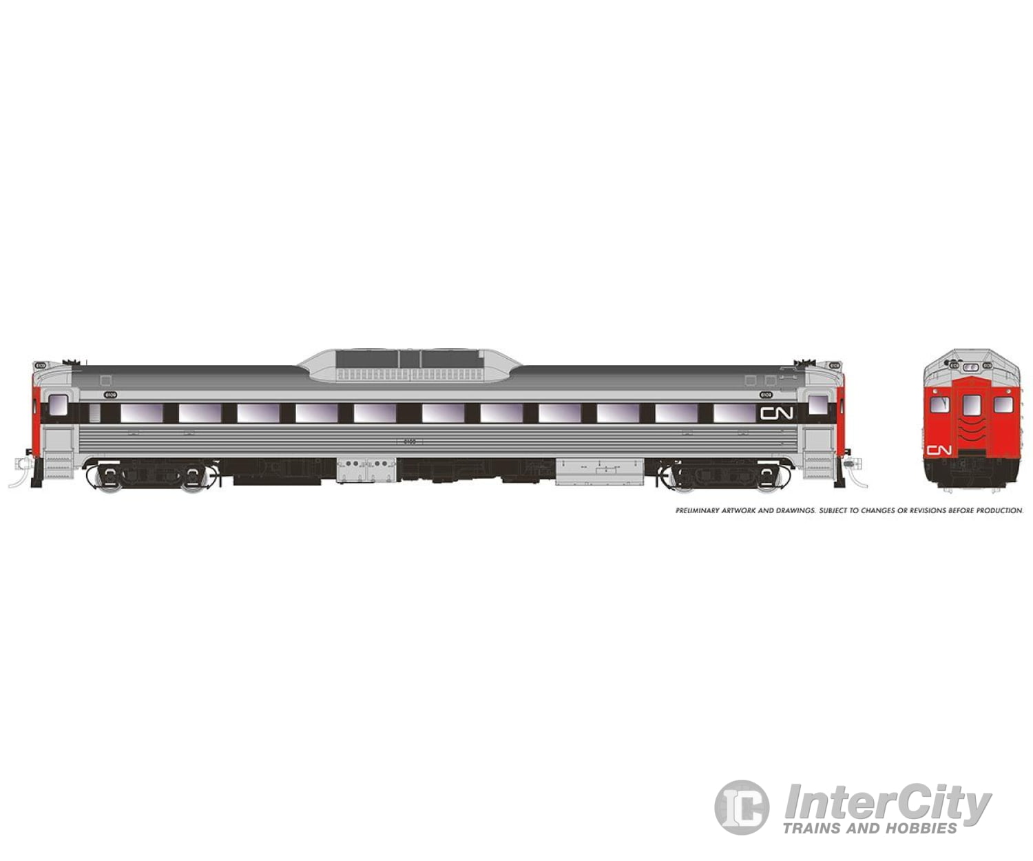 Rapido 016309 Ho Budd Rdc-1 (Ph 1C) (Dc/Silent): Cn - Wet Noodle: #6114 Locomotives