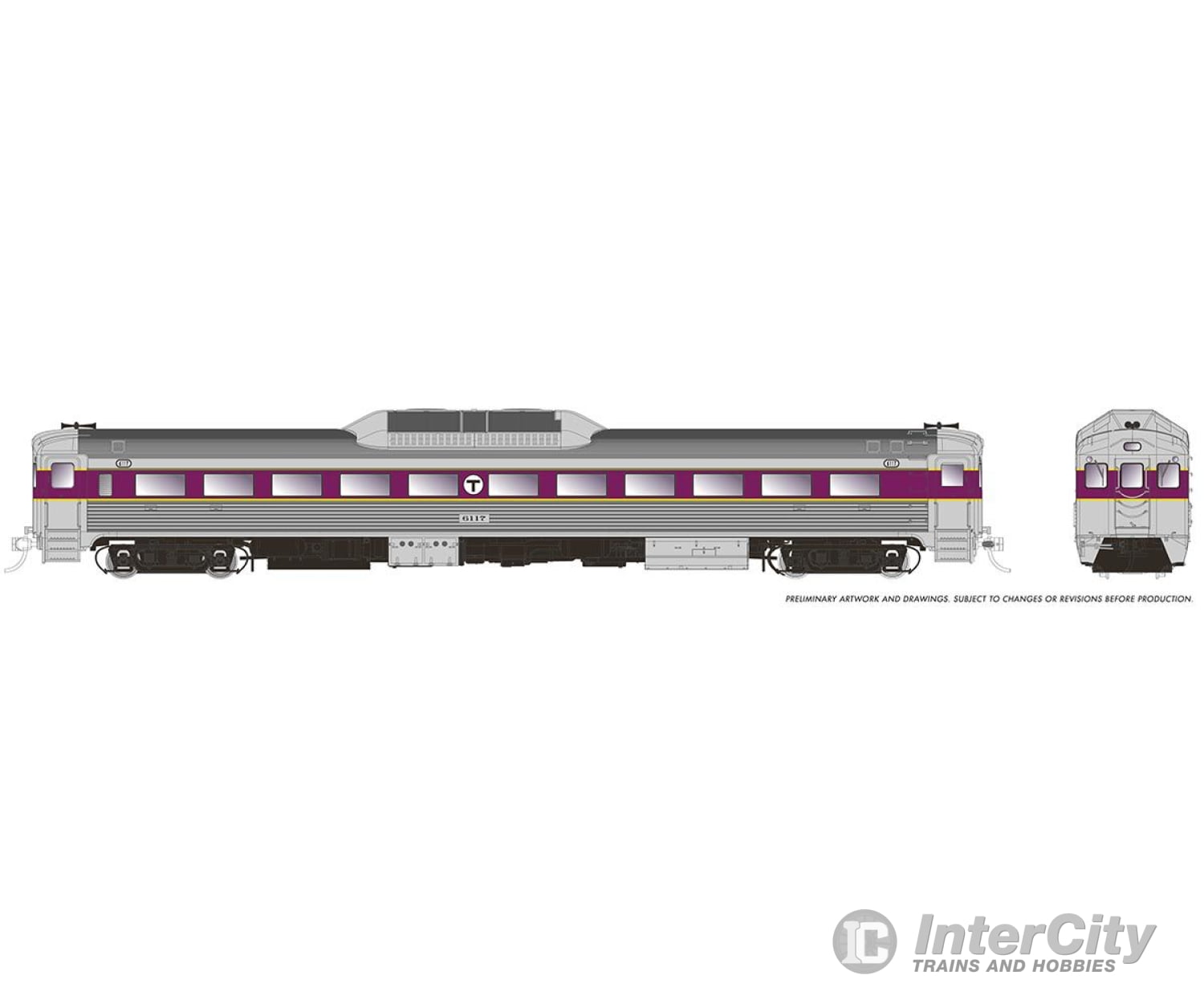 Rapido 016315 Ho Budd Rdc-1 (Ph 1C) (Dc/Silent): Mbta: #6125 Locomotives