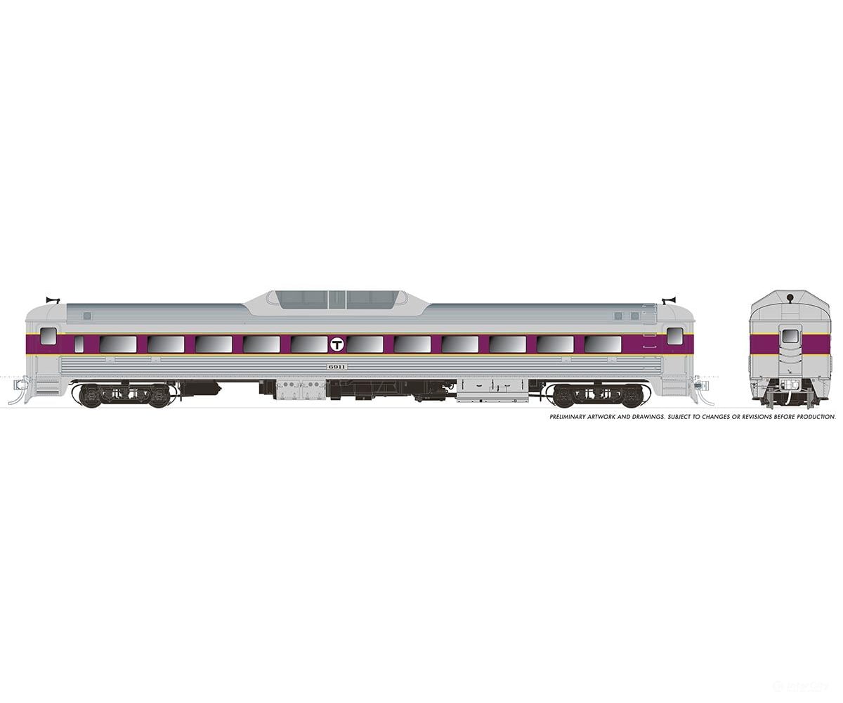 Rapido 016317 Ho Budd Rdc-9 (Dc/Silent): Mbta: #6911 Locomotives