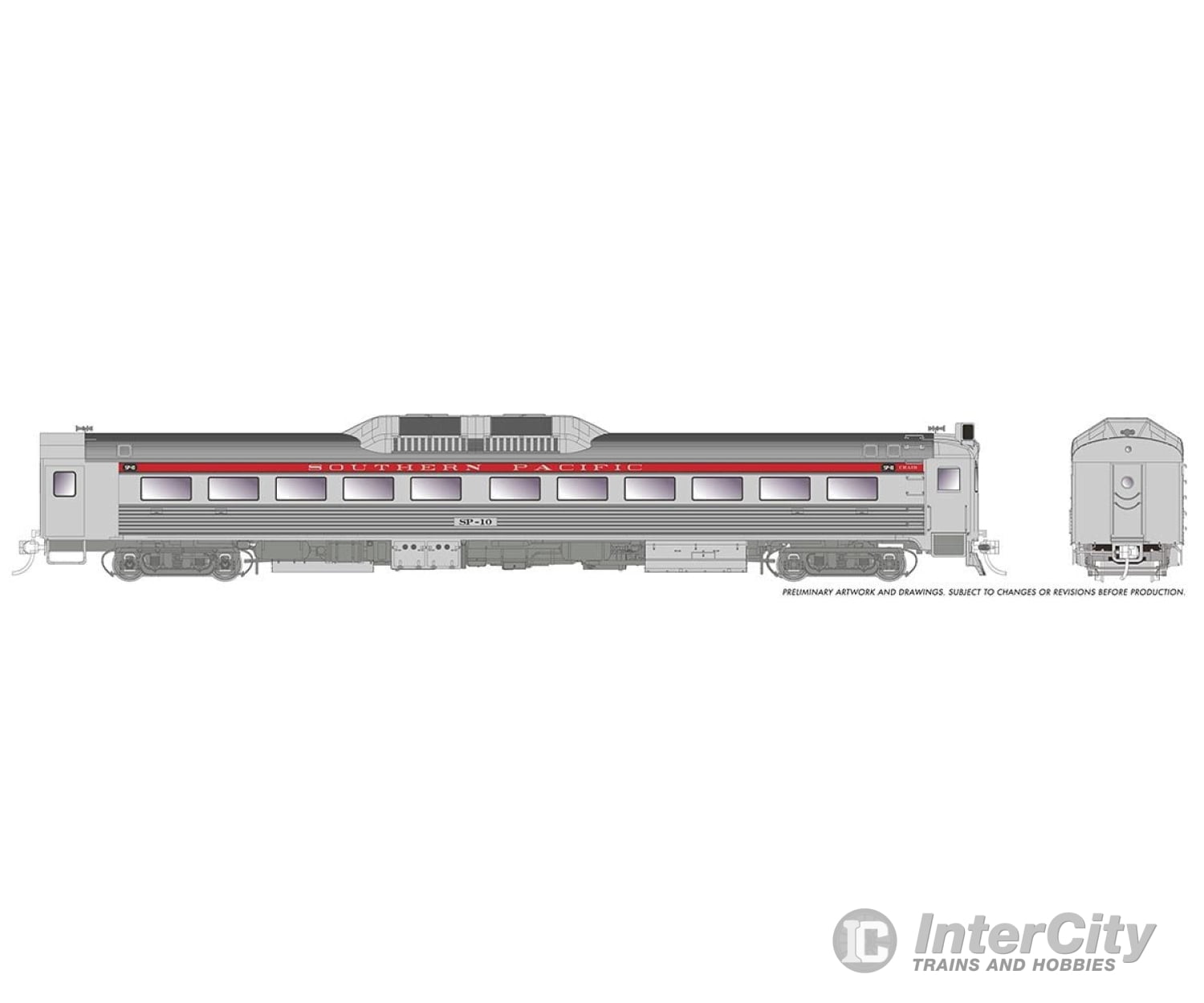 Rapido 016333 Ho Budd Rdc-1 (Ph 1B) (Dc/Silent): Southern Pacific - Red Scheme: Sp-10 Locomotives