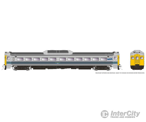 Rapido 016339 Ho Budd Rdc-1 (Ph 1C) (Dc/Silent): Via Rail Canada: #6105 Locomotives