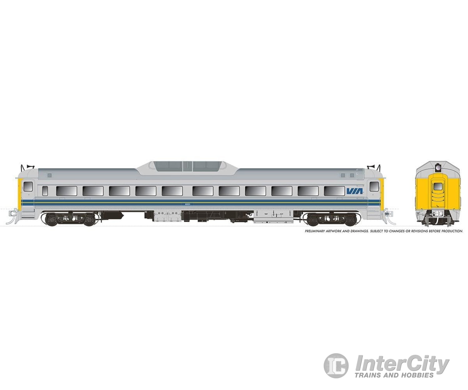 Rapido 016342 Ho Budd Rdc-9 (Dc/Silent): Via Rail Canada: #6002 Locomotives