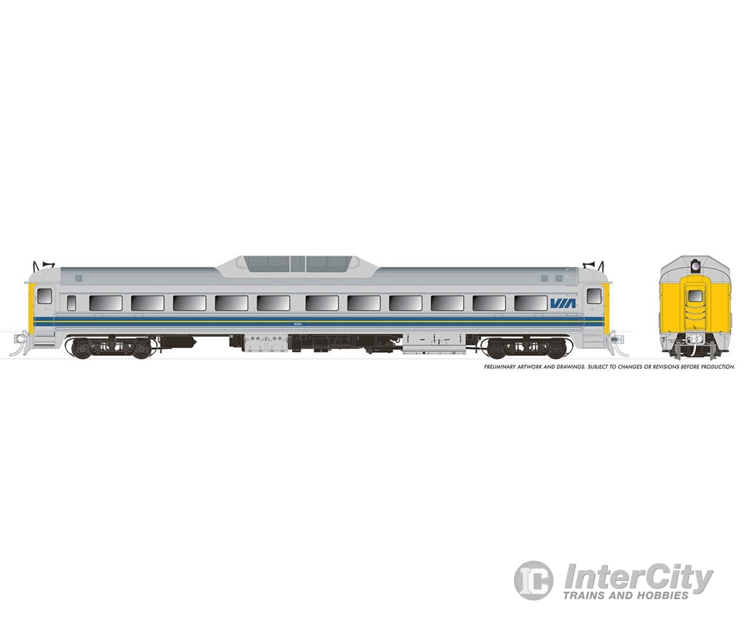 Rapido 016343 Ho Budd Rdc-9 (Dc/Silent): Via Rail Canada: #6005 Locomotives