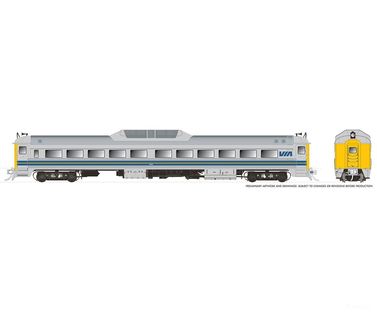 Rapido 016343 Ho Budd Rdc-9 (Dc/Silent): Via Rail Canada: #6005 Locomotives