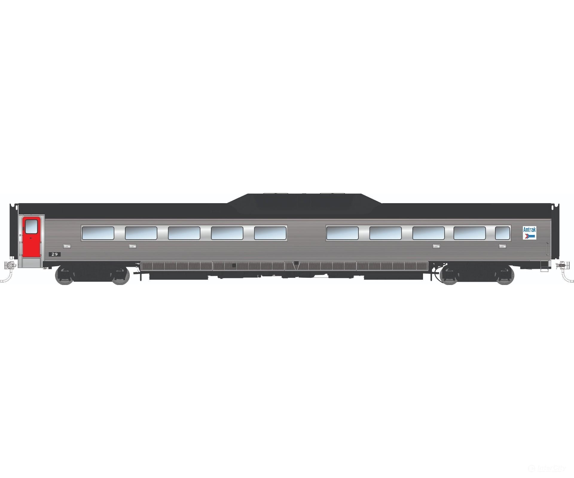 Rapido 016409 HO Budd Roger Williams Unpowered intermediate car: Amtrak Locomotives