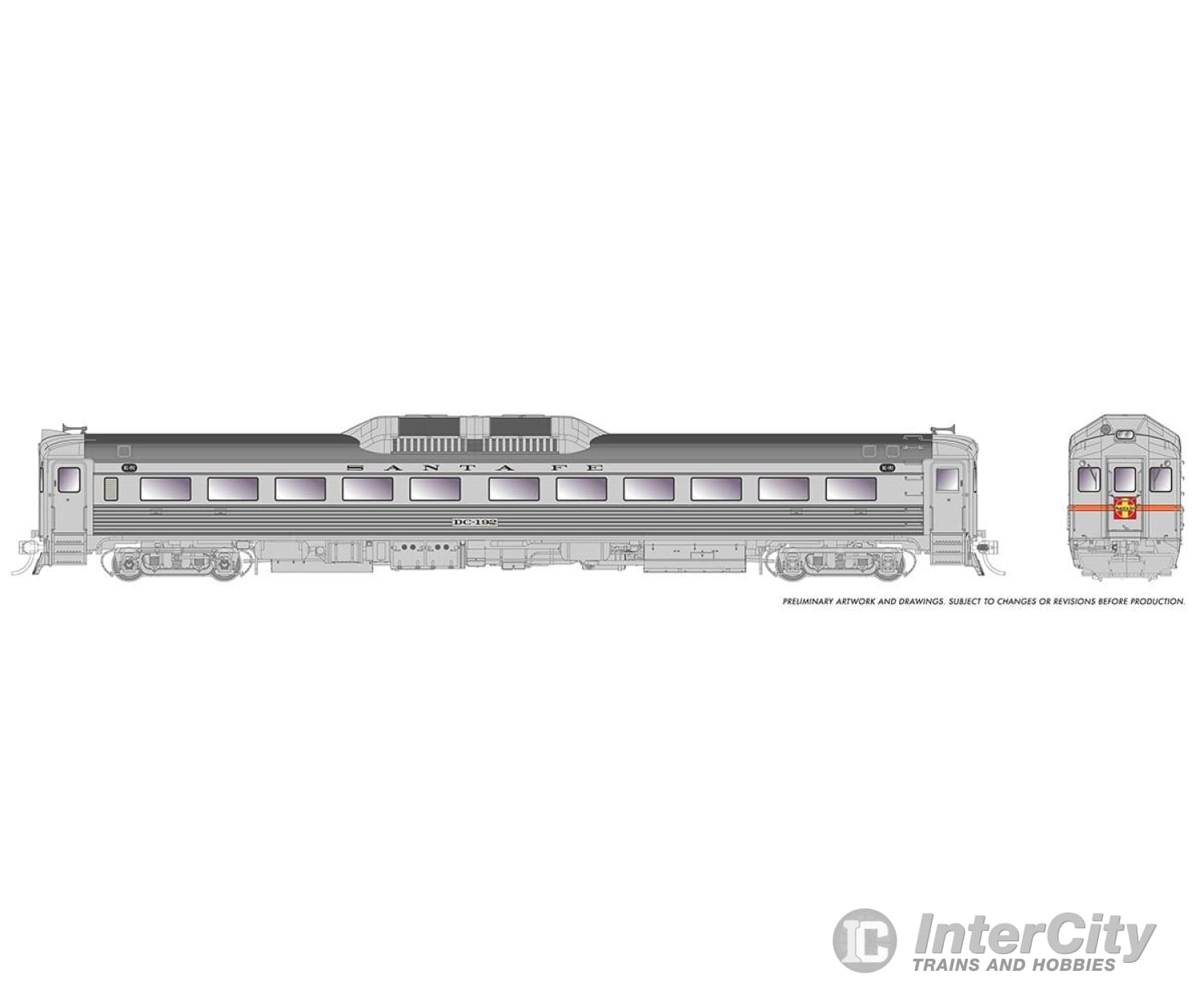 Rapido 016801 Ho Budd Rdc-1 + Rdc-2 (Dc/Dcc/Sound): At&Sf - As Delivered: Dc-191 Dc-192 Locomotives