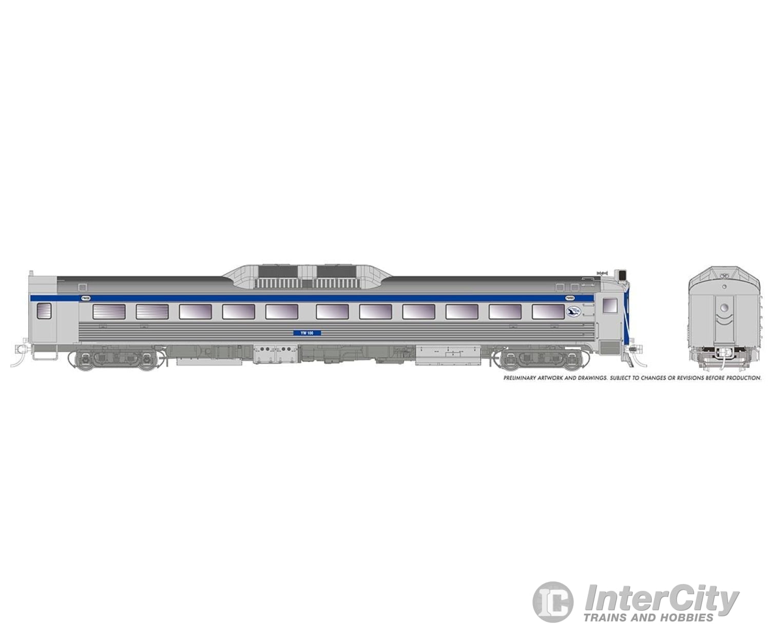 Rapido 016844 Ho Budd Rdc-1 (Ph 1B) (Dc/Dcc/Sound): Yreka Western: #100 Locomotives