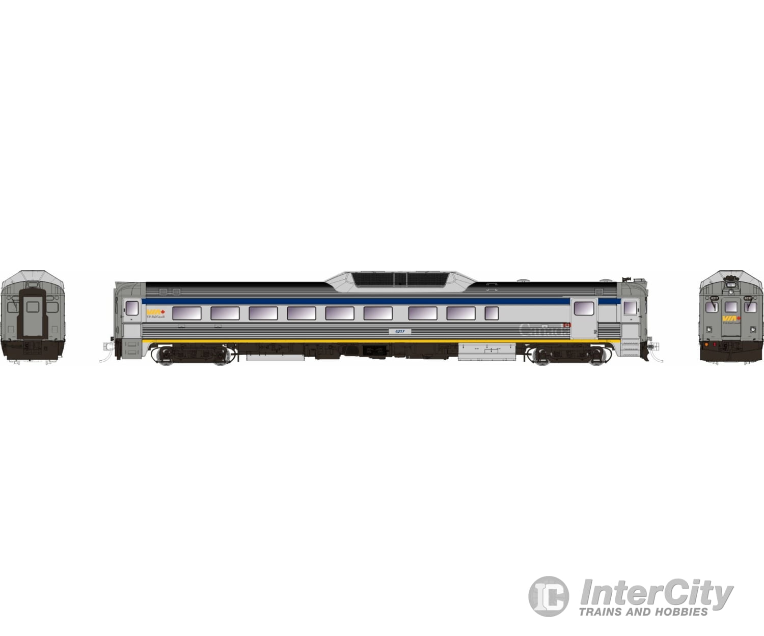 Rapido 016847 HO Budd RDC-2 (Ph 2) (DC/DCC/Sound): VIA Rail Canada - 2010s Rebuild: #6217 Locomotives
