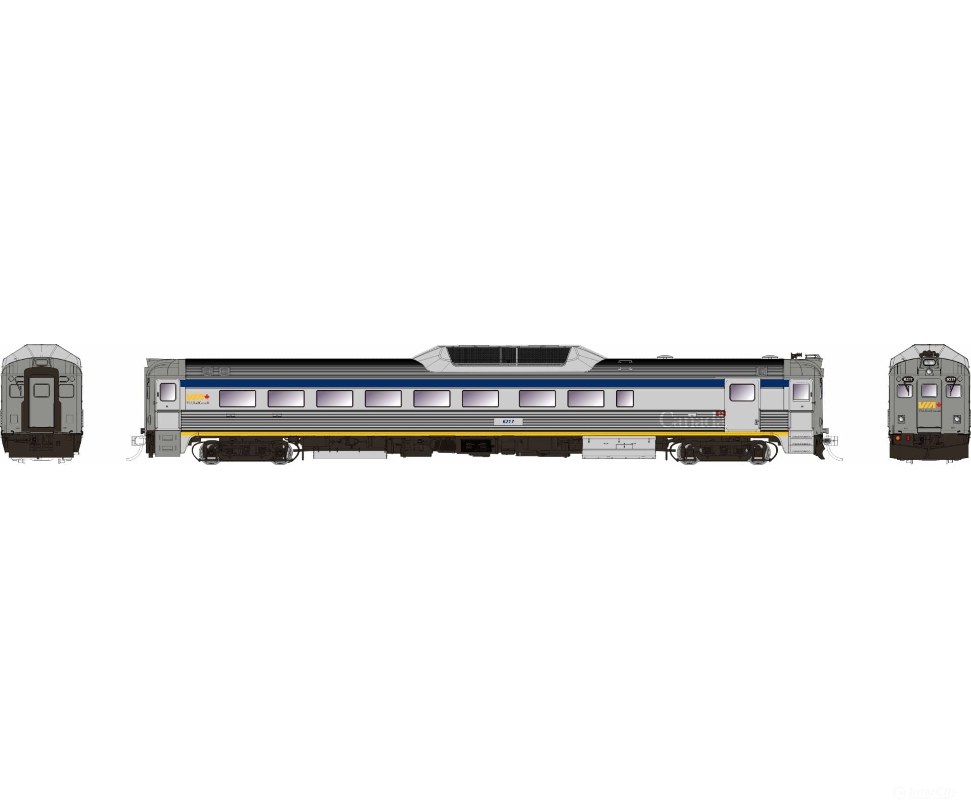 Rapido 016847 HO Budd RDC-2 (Ph 2) (DC/DCC/Sound): VIA Rail Canada - 2010s Rebuild: #6217 Locomotives