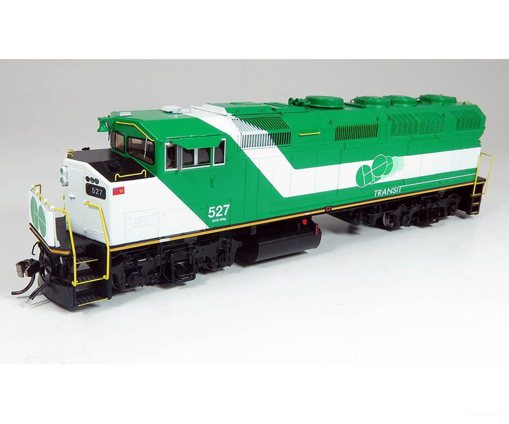 Rapido 019509 HO F59PH (DC/DCC/Sound): GO Transit Special Experimental Logo #527 - Locomotives