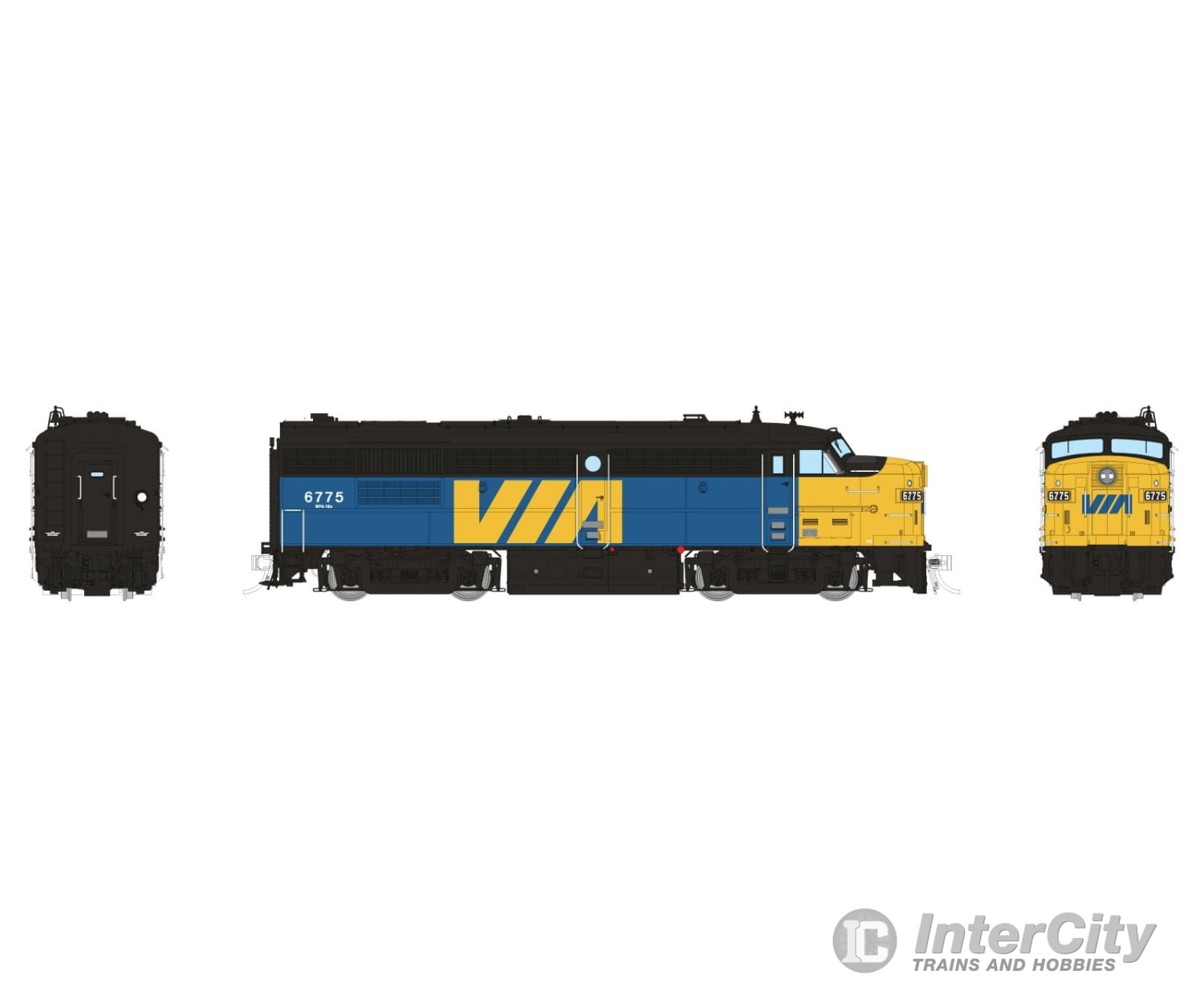 Rapido 021616 Ho Mlw Fpa-4 (Dc/Dcc/Sound): Via Rail Canada - Blue Logo: #6775 Locomotives