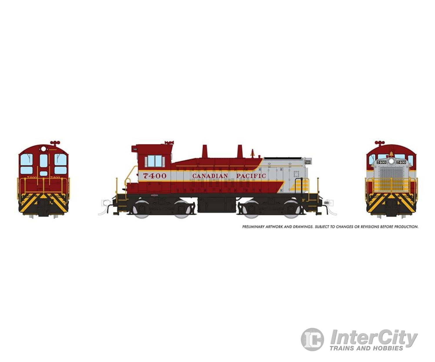 Rapido 027074 Ho Emd Sw9 (Dc/Silent): Canadian Pacific - Block Scheme: #7400 Locomotives