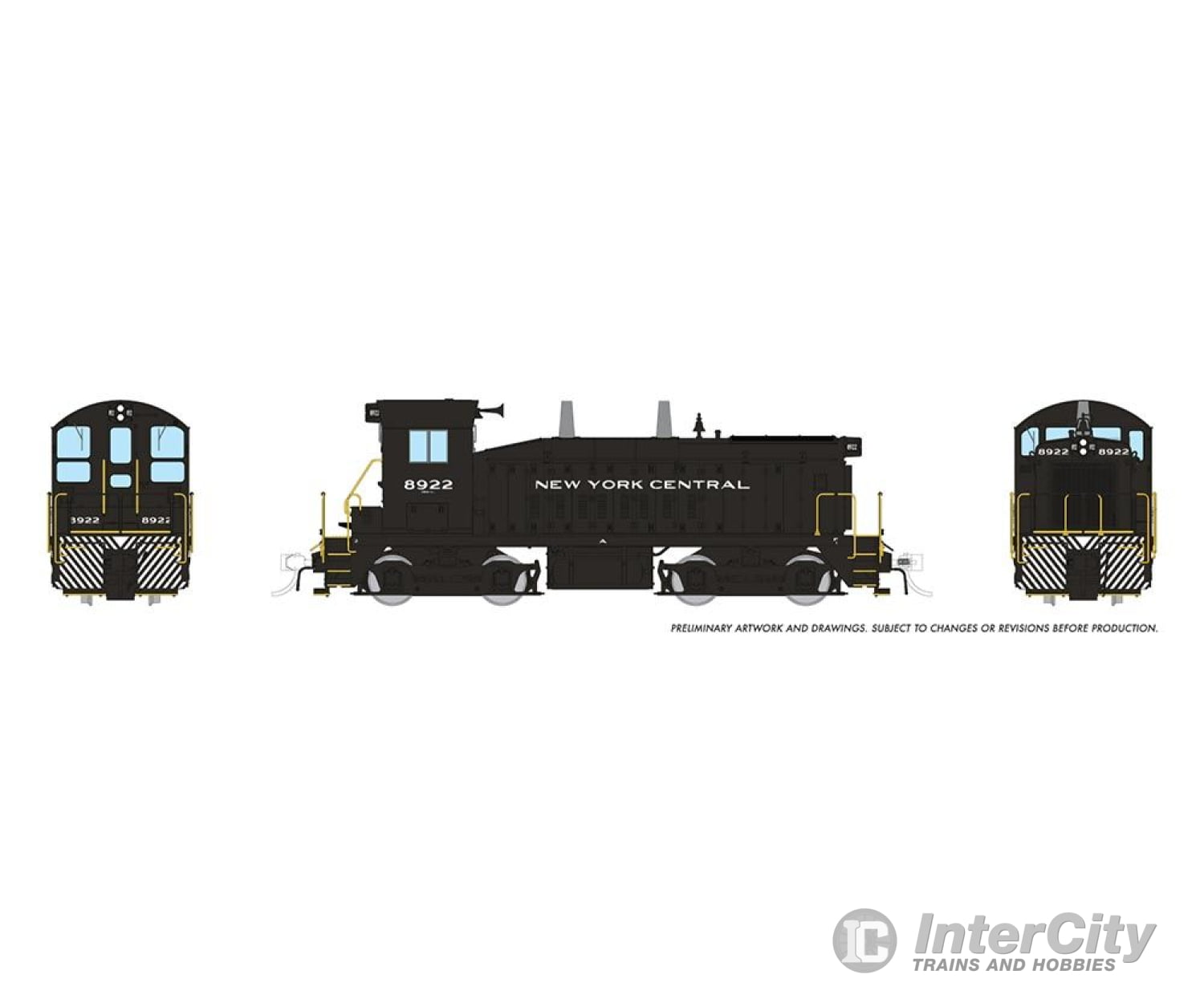 Rapido 027090 Ho Emd Sw9 (Dc/Silent): New York Central - As Delivered: #8922 Locomotives