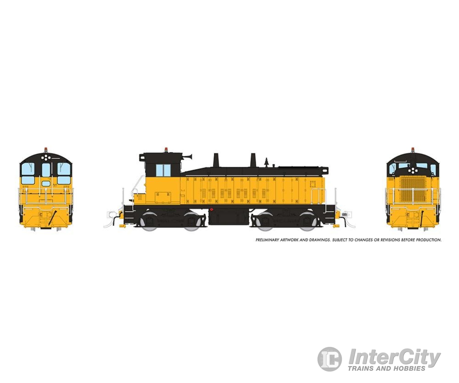 Rapido 027099 Ho Emd Sw9 (Dc/Silent): Industrial Yellow Locomotives