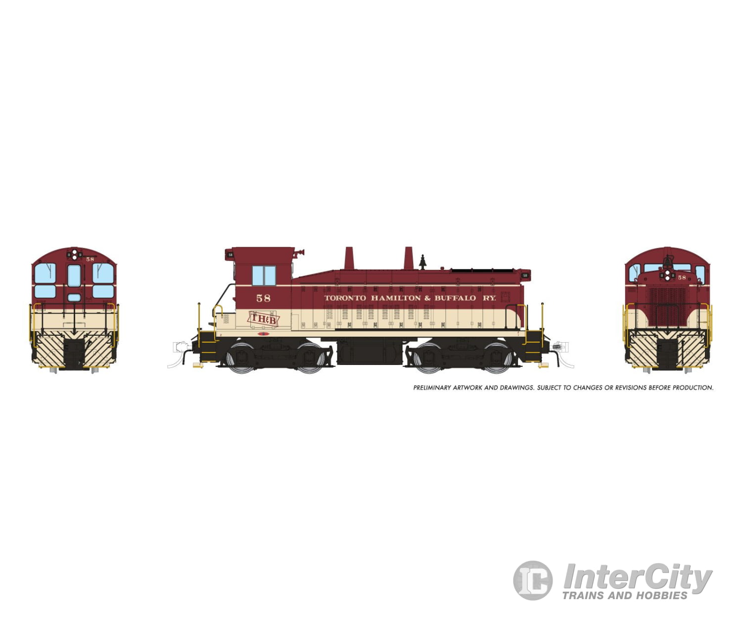 Rapido 027106 HO EMD SW9 (DC/Silent): Toronto Hamilton & Buffalo: #58 Locomotives