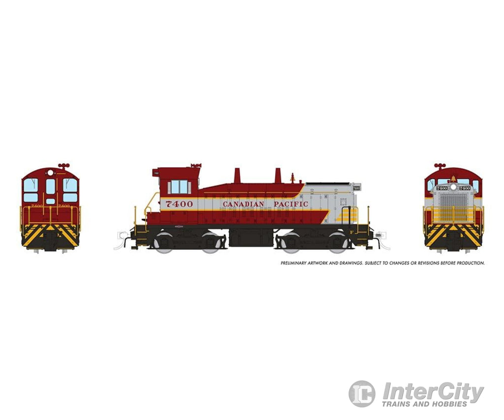 Rapido 027574 Ho Emd Sw9 (Dc/Dcc/Sound): Canadian Pacific - Block Scheme: #7400 Locomotives