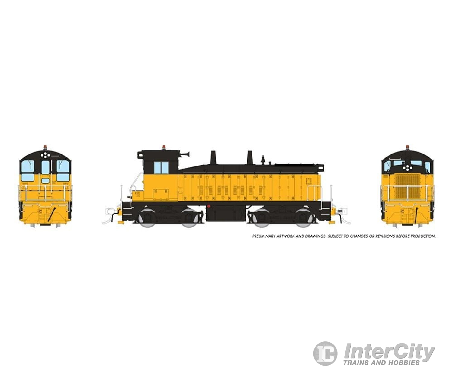 Rapido 027599 Ho Emd Sw9 (Dc/Dcc/Sound): Industrial Yellow Locomotives