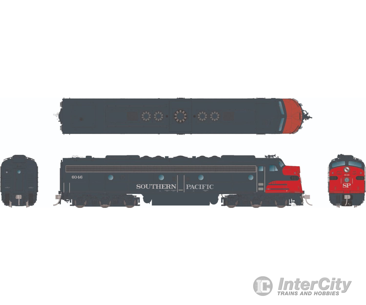 Rapido 028600 Ho Emd E8A (Dc/Dcc/Sound): Southern Pacific - Bloody Nose Scheme: #6054 Locomotives