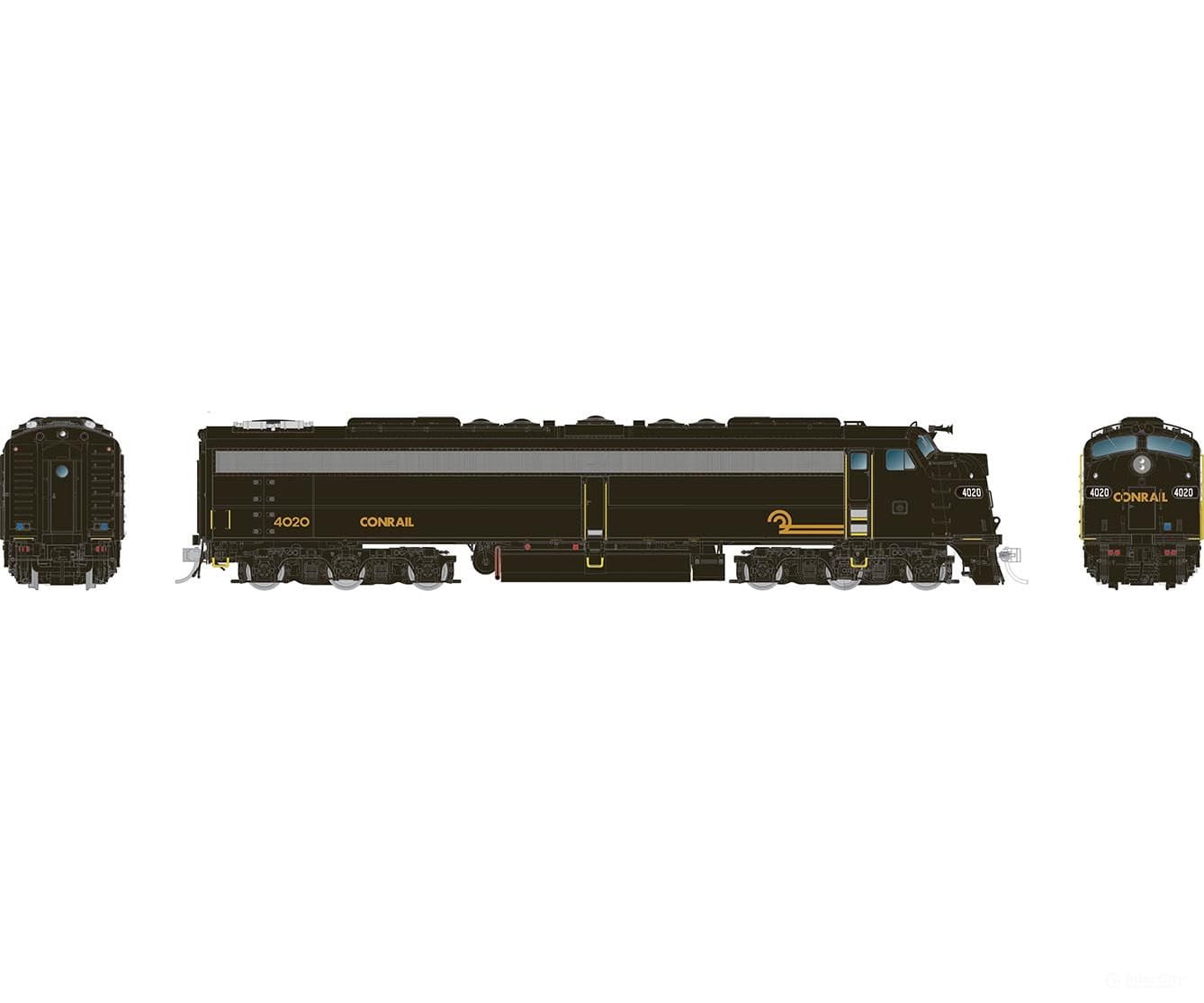 Rapido 028808 Ho Emd E8A W/Hep (Dc/Dcc/Sound): Conrail: #4021 Locomotives