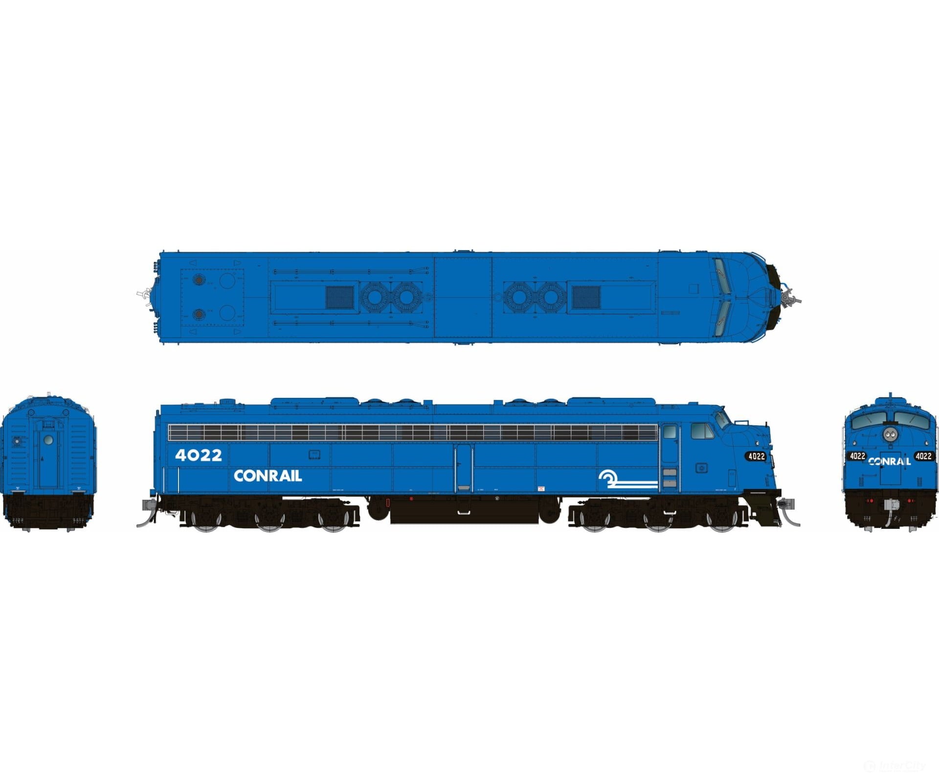 Rapido 028829 HO EMD E8A (DC/DCC/Sound): Conrail - Blue Scheme: #4022 Locomotives