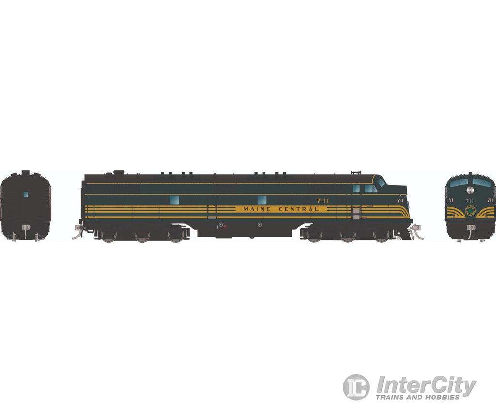 Rapido 029017 HO EMD E7A (DC/Silent): Maine Central - Green Scheme: #711 Locomotives