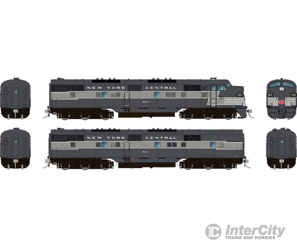 Rapido 029020 HO EMD E7A + E7B (DC/Silent): New York Central - Lightning Stripe: #4014 + #4100 Locomotives