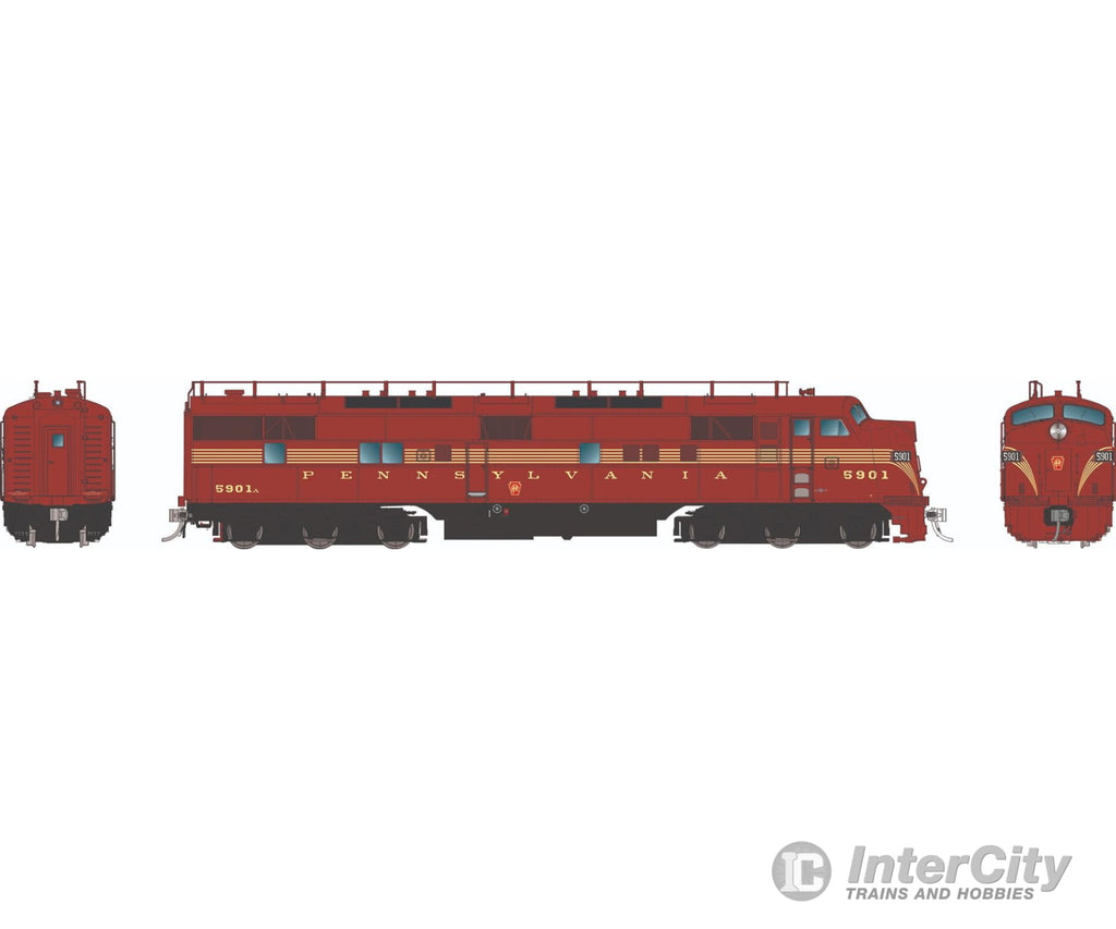 Rapido 029022 HO EMD E7A (DC/Silent): Pennsylvania - 5 Stripe Scheme: #5901 Locomotives