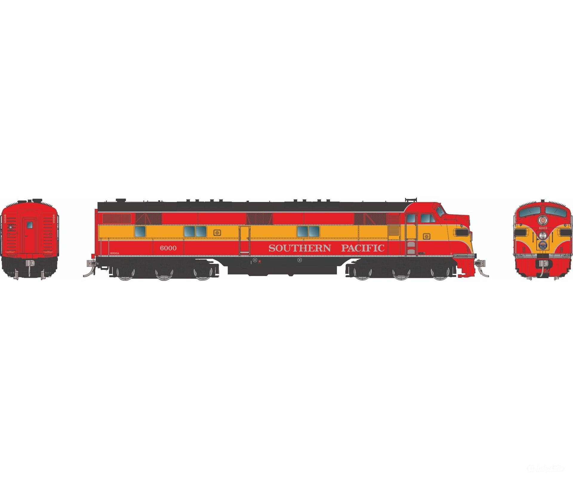 Rapido 029031 HO EMD E7A (DC/Silent): Southern Pacific - Daylight: #6003 Locomotives