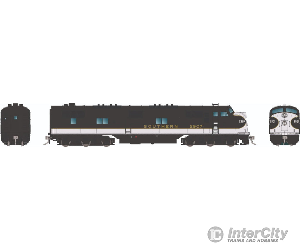 Rapido 029041 HO EMD E7A (DC/Silent): Southern - Black Scheme: #2908 Locomotives