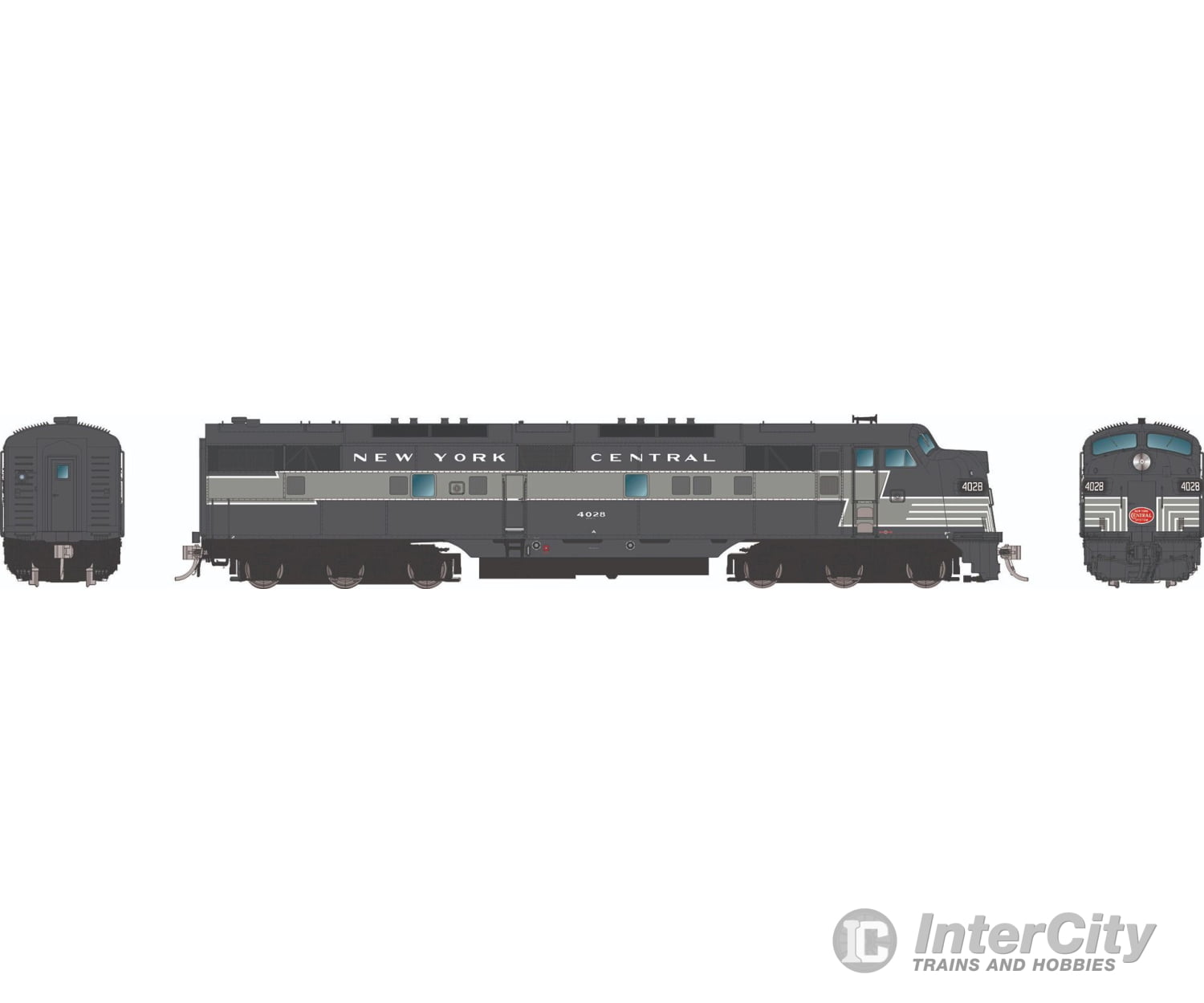 Rapido 029519 HO EMD E7A (DC/DCC/Sound): New York Central - Lightning Stripe: #4030 Locomotives