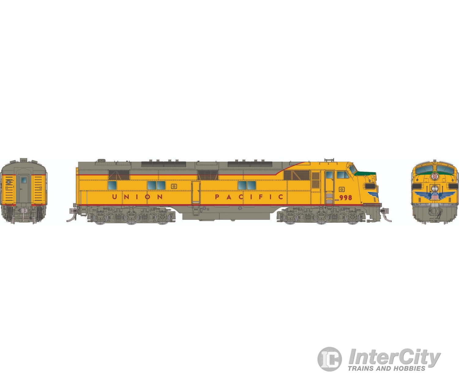 Rapido 029536 HO EMD E7A (DC/DCC/Sound): Union Pacific: #998 Locomotives