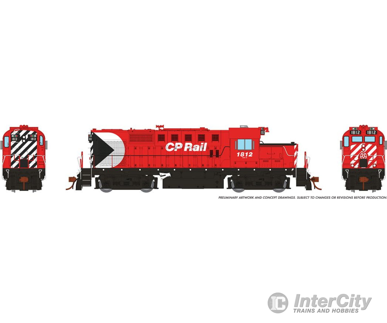 Rapido 032563 Ho Rs-18 (Dc/Dcc/Sound): Cp Rail (Multimark) #1826 Locomotives