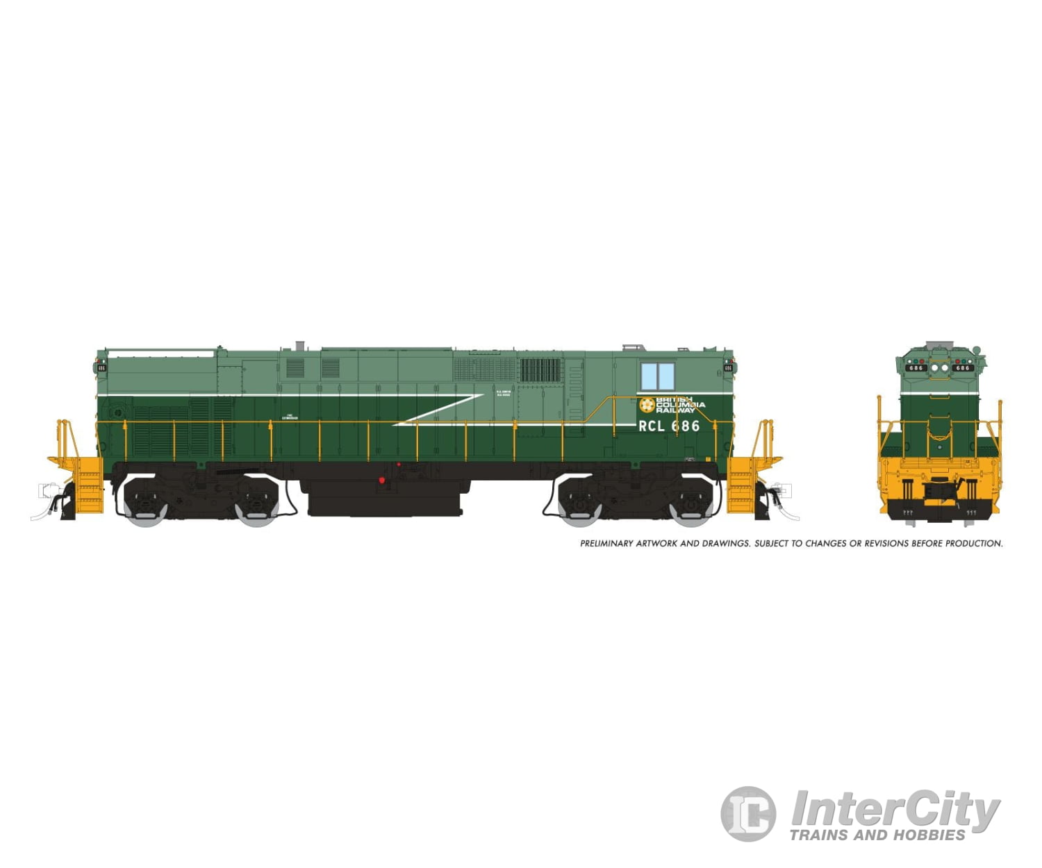 Rapido 033029 Ho M420 + M420B (Dc/Silent): Bcr - Green Lightning Stripe Scheme: #642 #686