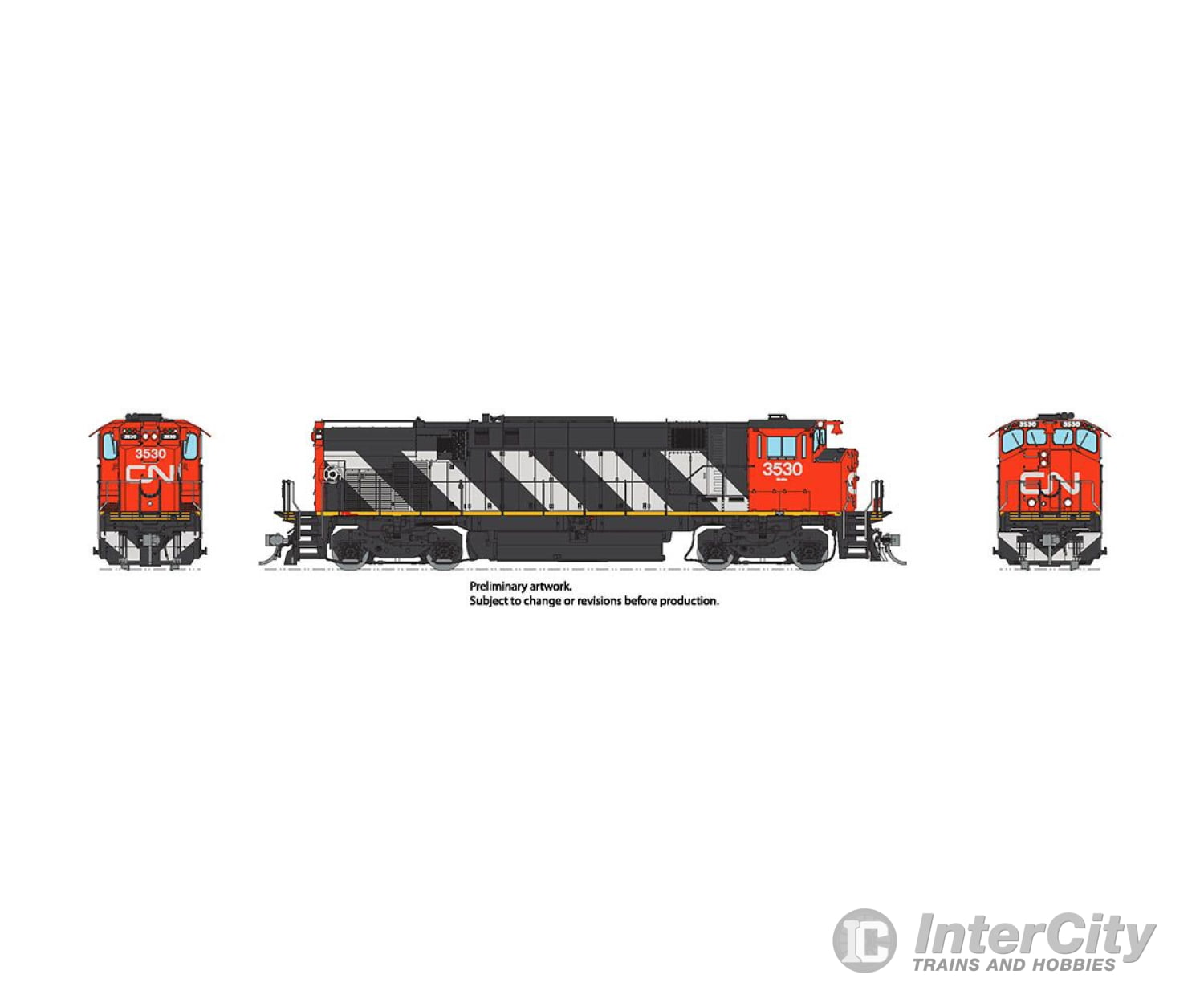 Rapido 033512 Ho M420 (Dc/Dcc/Sound): Cn - Stripes Scheme (Mr-20B): #3539 Locomotives