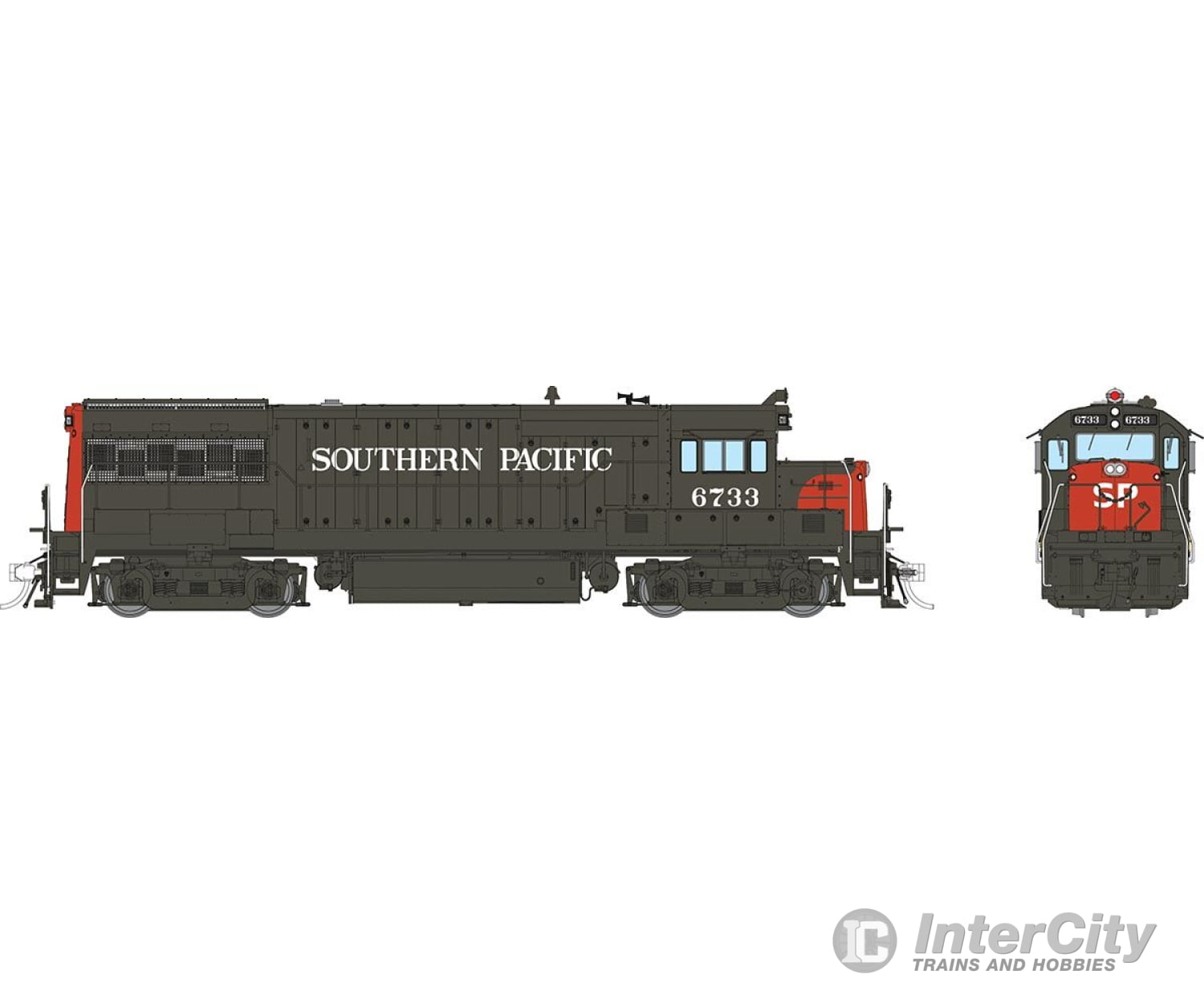 Rapido 035063 Ho Ge U25B Low Hood (Dc/Silent): Southern Pacific - Bloody Nose: #6733 Locomotives