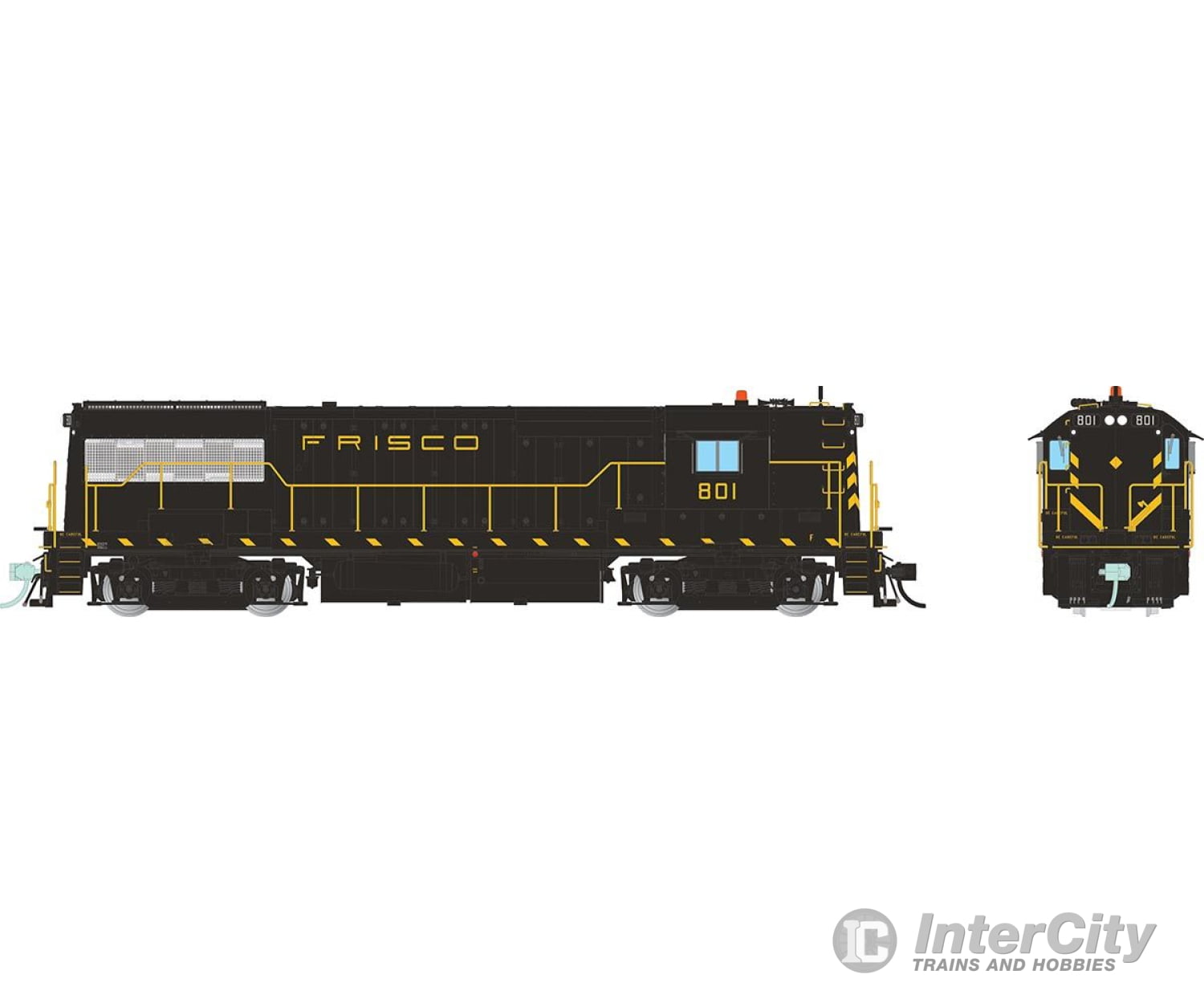 Rapido 035068 Ho Ge U25B High Hood (Dc/Silent): Frisco (Slsf) - As Delivered: #801 Locomotives