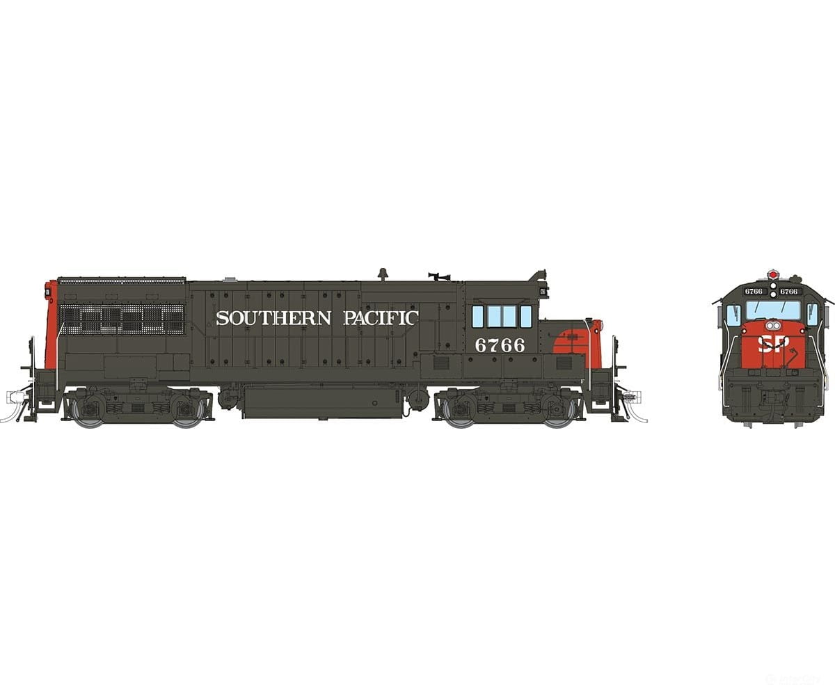 Rapido 035566 Ho Ge U25B Low Hood (Dc/Dcc/Sound): Southern Pacific - Bloody Nose: #6766 Locomotives