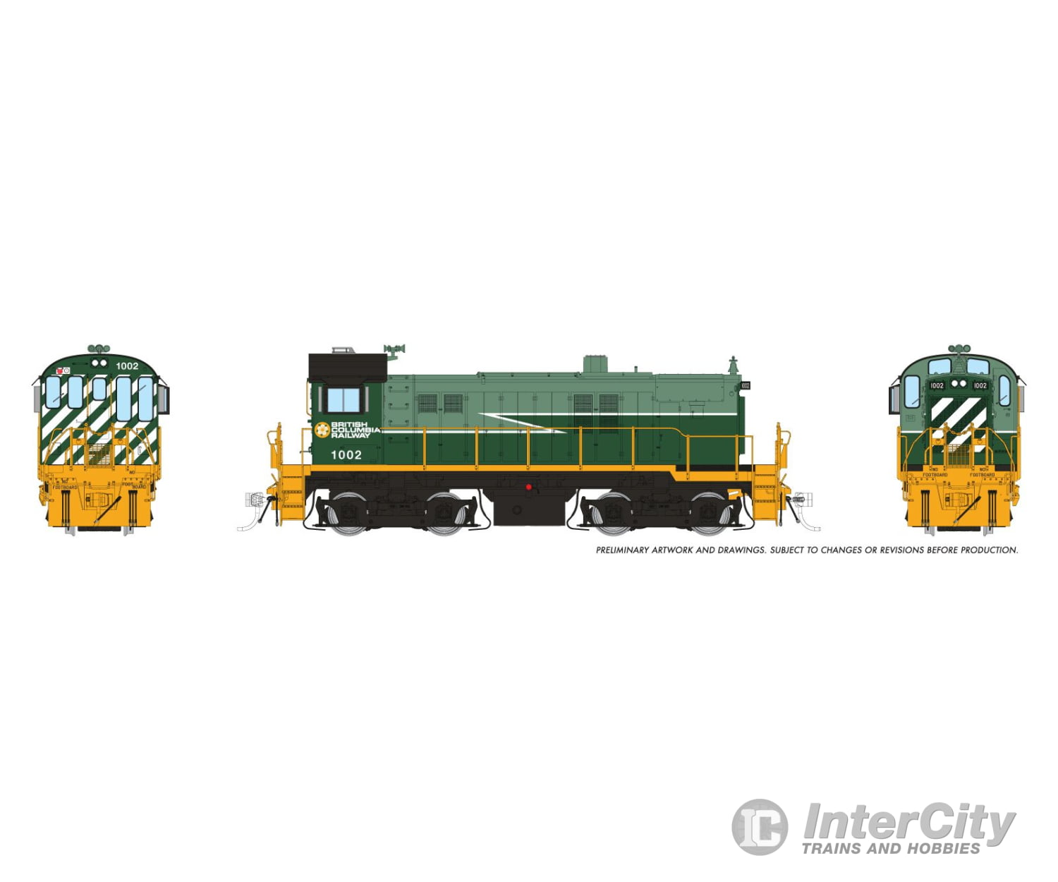 Rapido 036005 HO MLW S-13 (DC/Silent): BCR - Green Lightning Stripe Scheme: #1002