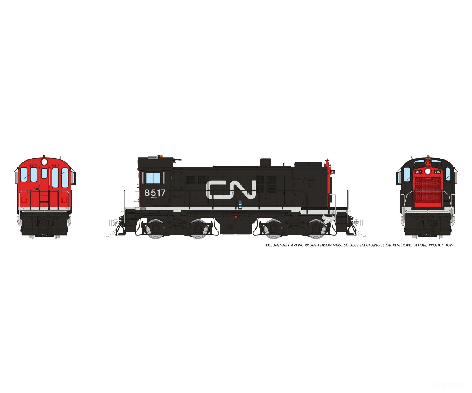 Rapido 036013 HO MLW S-13 (DC/Silent): CN - Noodle: #8517