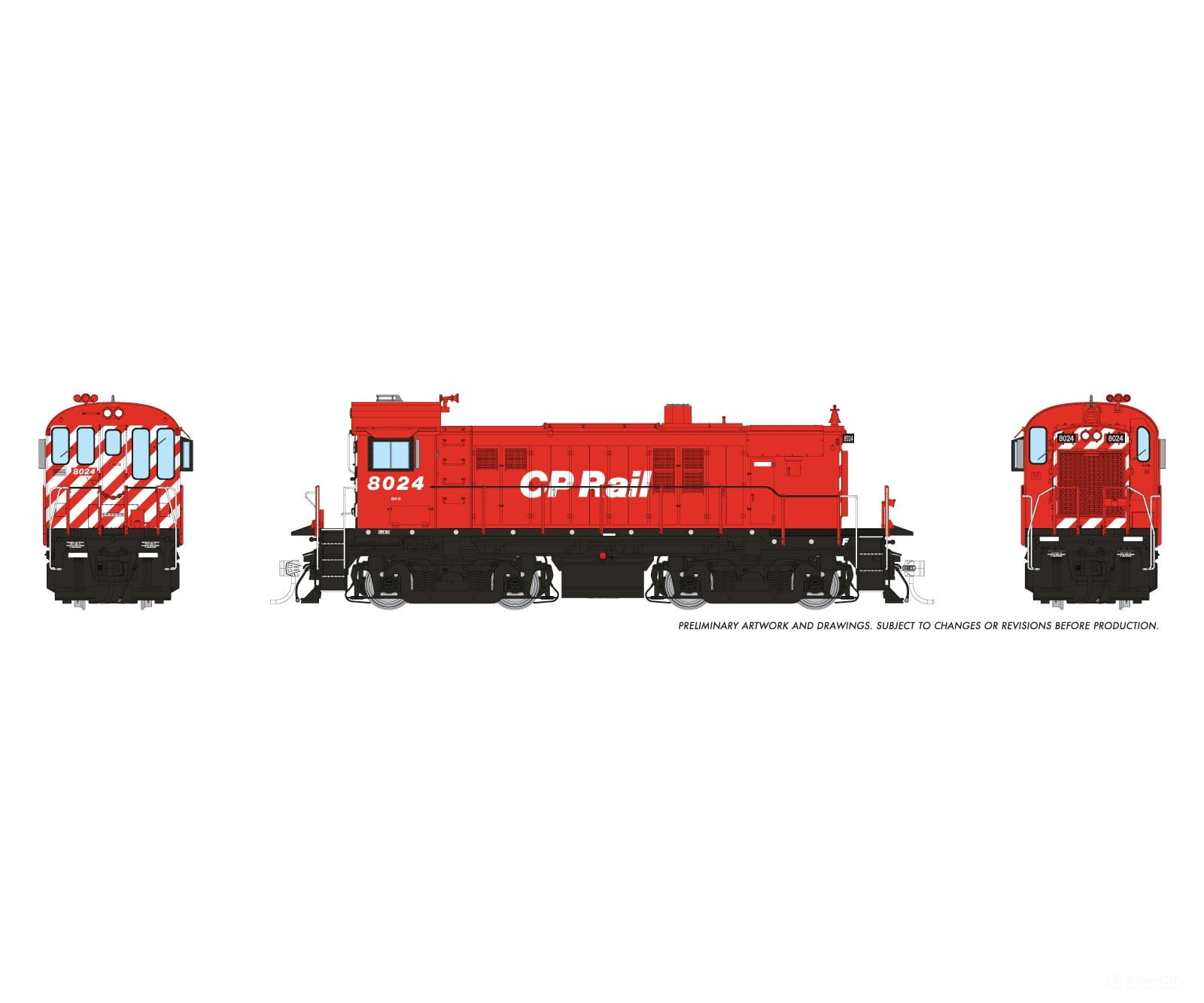 Rapido 036113 HO MLW RS-23 (DC/Silent): CP Rail: Action Red (8’’ w/ no Multimark): #8024