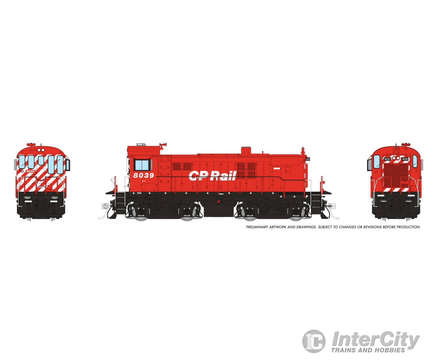 Rapido 036115 HO MLW RS-23 (DC/Silent): CP Rail: Action Red (8’’ w/ no Multimark): #8039